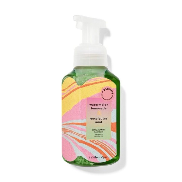 Bath & Body Works WATER MELON LEMONADE & EUCALYPTUS MINT Hand Soap 8.75 fl oz - Picture 4 of 5